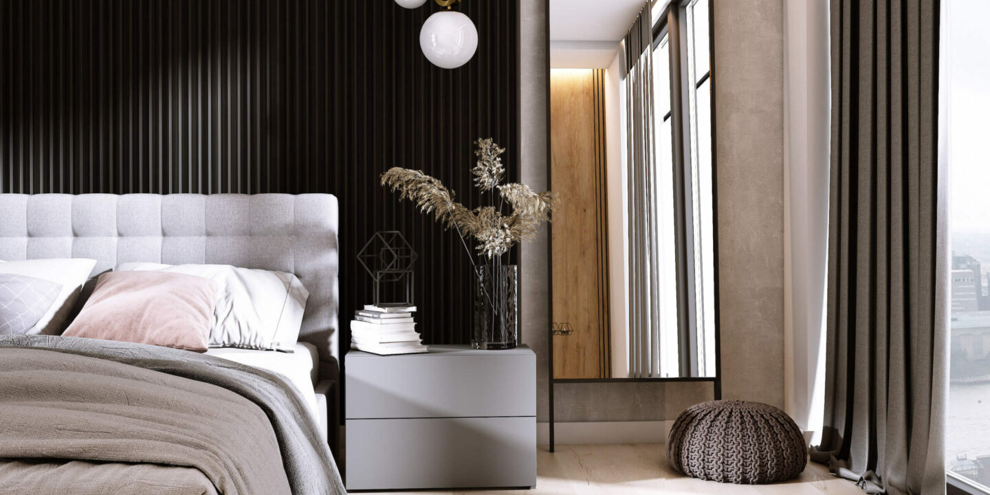 Lamelio - Olmo Black Room Setting