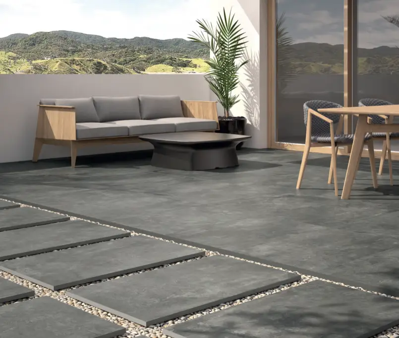 Exterior Porcelain Tiles in Dark Grey Colour