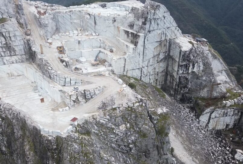 Aerial view of Luce Di Carrara Quarry