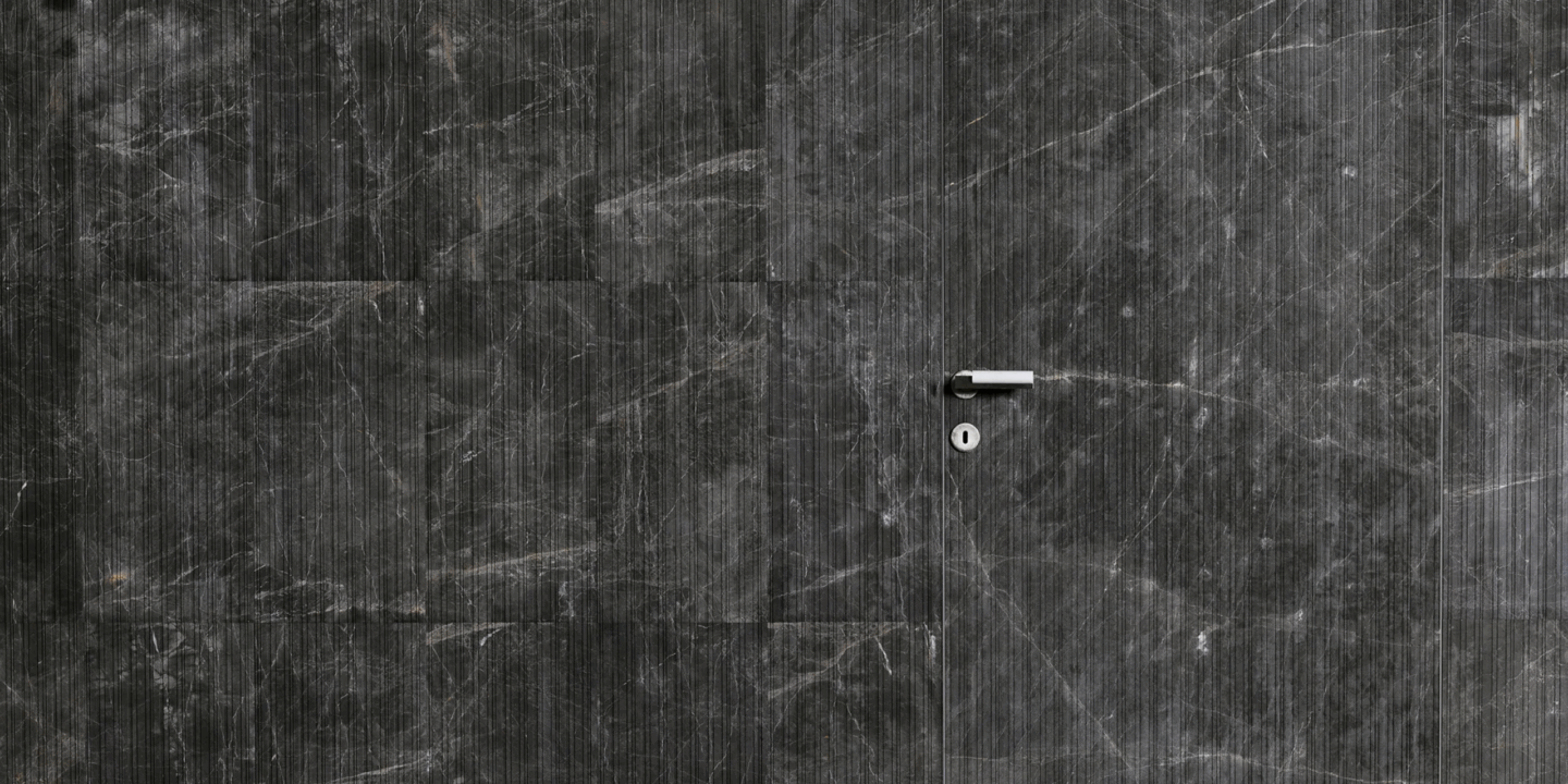 Dark marble feature wall