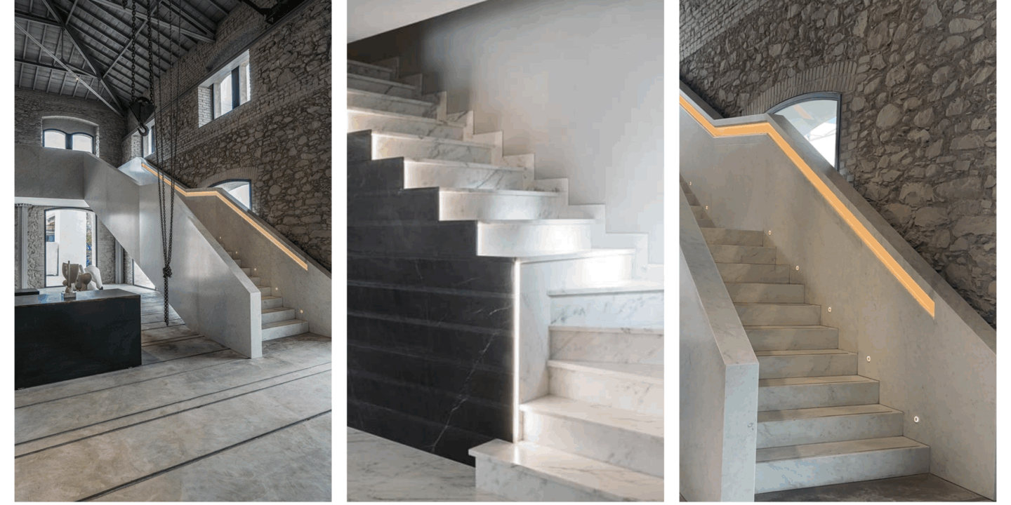Marble staircases
