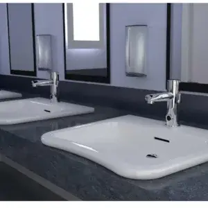 Xenomat electronic touch-free basin mixer by Fiore Rubinetterie in Chrome